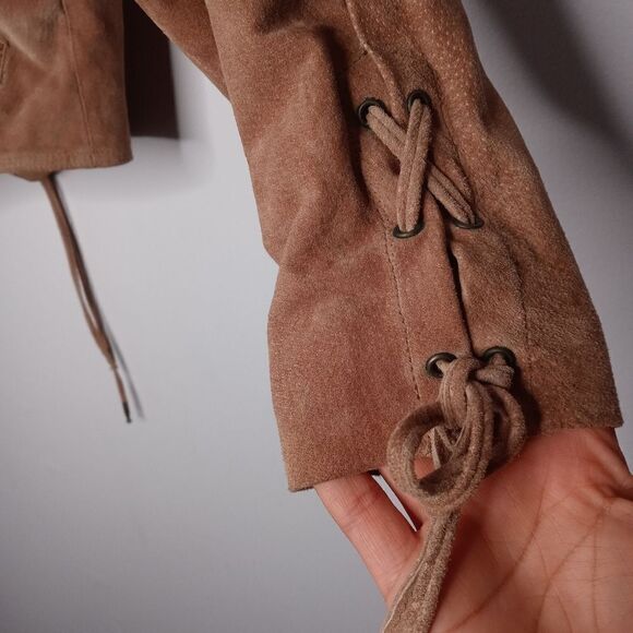 Vintage leather fringe jacket size medium - Picture 6 of 10